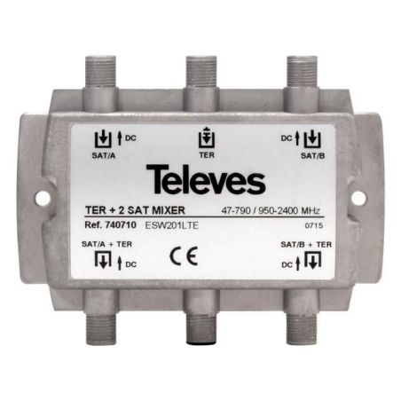 Misturador Blindado - TV-SAT F - 2 baixadas Televes