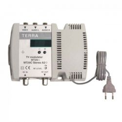 Modulador Terra DBL VHF/UHF 100dBuV Estereo Display Tecatel