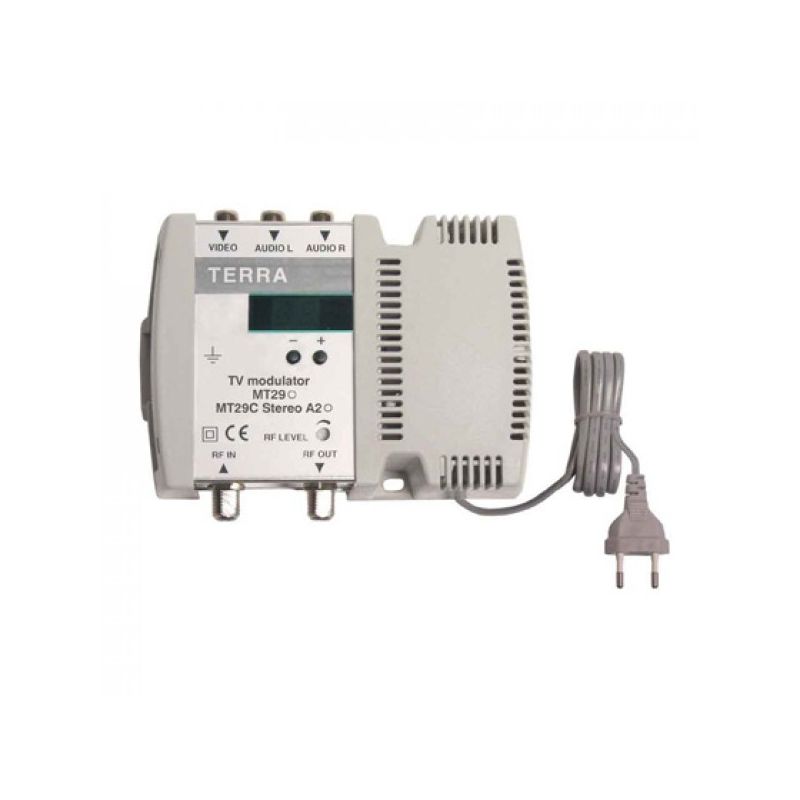 Modulador Terra DBL VHF/UHF 100dBuV Display Tecatel