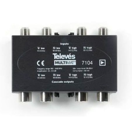 Amplificateur BIS, G 3.5...9.5 Vs 105dBμV 97×70×33mm Televes